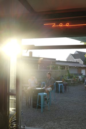 a group of people in a room